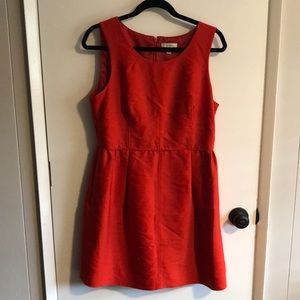 J.Crew Red Fit & Flare Allie Dress 12